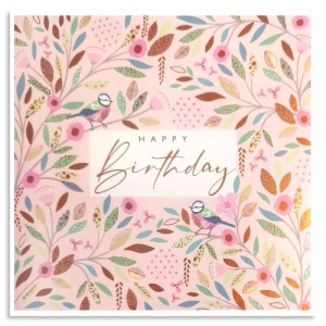 Birds In A Tree Birthday Card